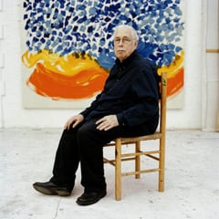 Painter Howard Hodgkin in his studio, photographed by Eamonn McCabe