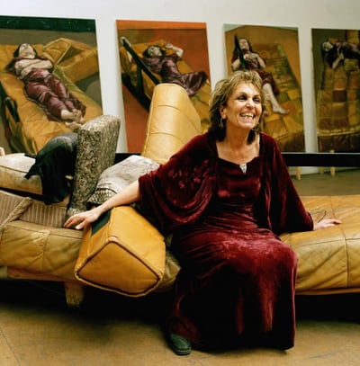 Artist Paula Rego in her studio, photographed by Eamonn McCabe