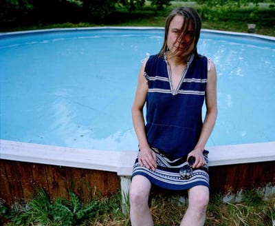 Artist Sarah Lucas at her home, photographed by Eamonn McCabe