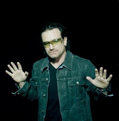 Portrait of musician Bono by Eamonn McCabe