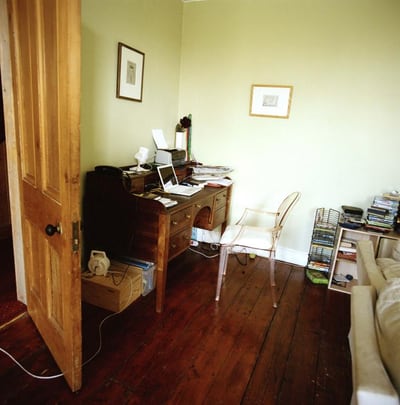 The writing corner of novelist Anne Enright, photographed by Eamonn McCabe