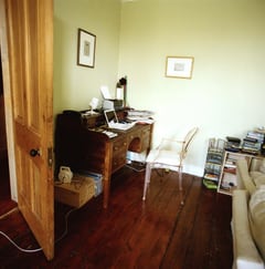 The writing corner of novelist Anne Enright, photographed by Eamonn McCabe