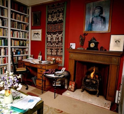 The writing room of novelist Edna O'Brien, photographed by Eamonn McCabe