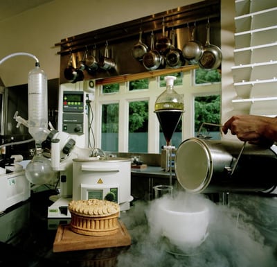 Chef Heston Blumenthal's kitchen laboratory, photographed by Eamonn McCabe