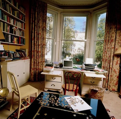 The study of novelist Margaret Drabble, photographed by Eamonn McCabe