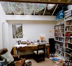 Novelist Martin Amis's garden writing room, photographed by Eamonn McCabe