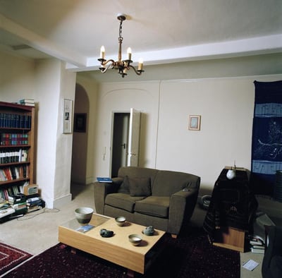 The writing space of novelist Philip Hensher, photographed by Eamonn McCabe