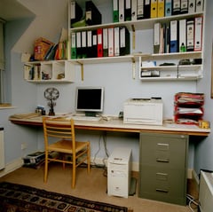 The writing room of novelist VS Naipaul, photographed by Eamonn McCabe