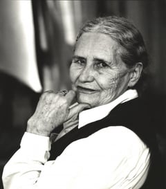 Portrait of novelist Doris Lessing by Eamonn McCabe