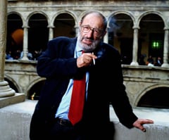 Portrait of writer Umberto Eco at Bologna University by Eamonn McCabe